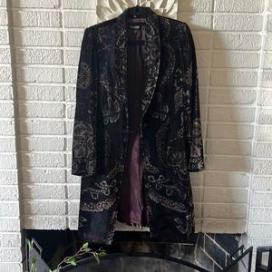 Emanuel Ungaro velvet printed coat.